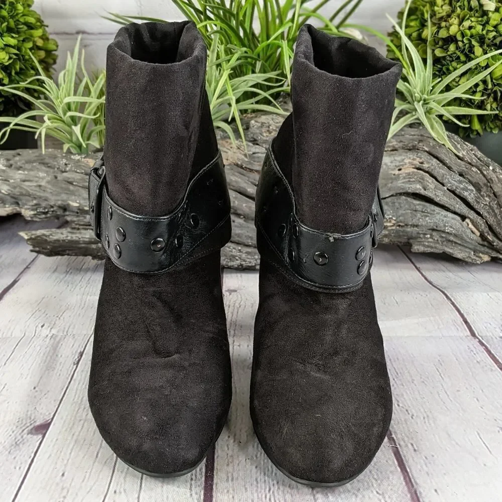 Unlisted Tucked Away Suede Ankle Boots Booties